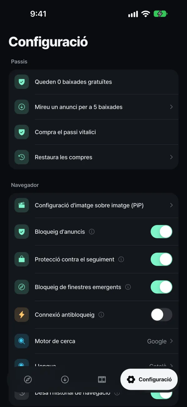 Tu tens el control