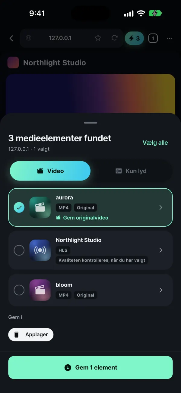 Gem dine egne medier