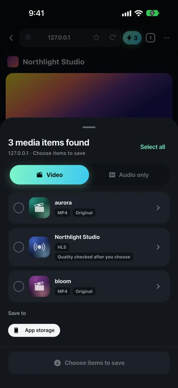 Finds playing media
