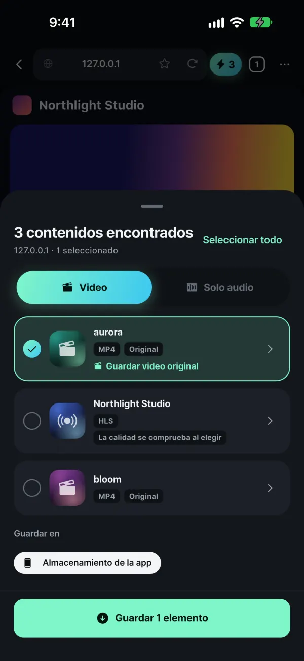 Guarda tus propios videos