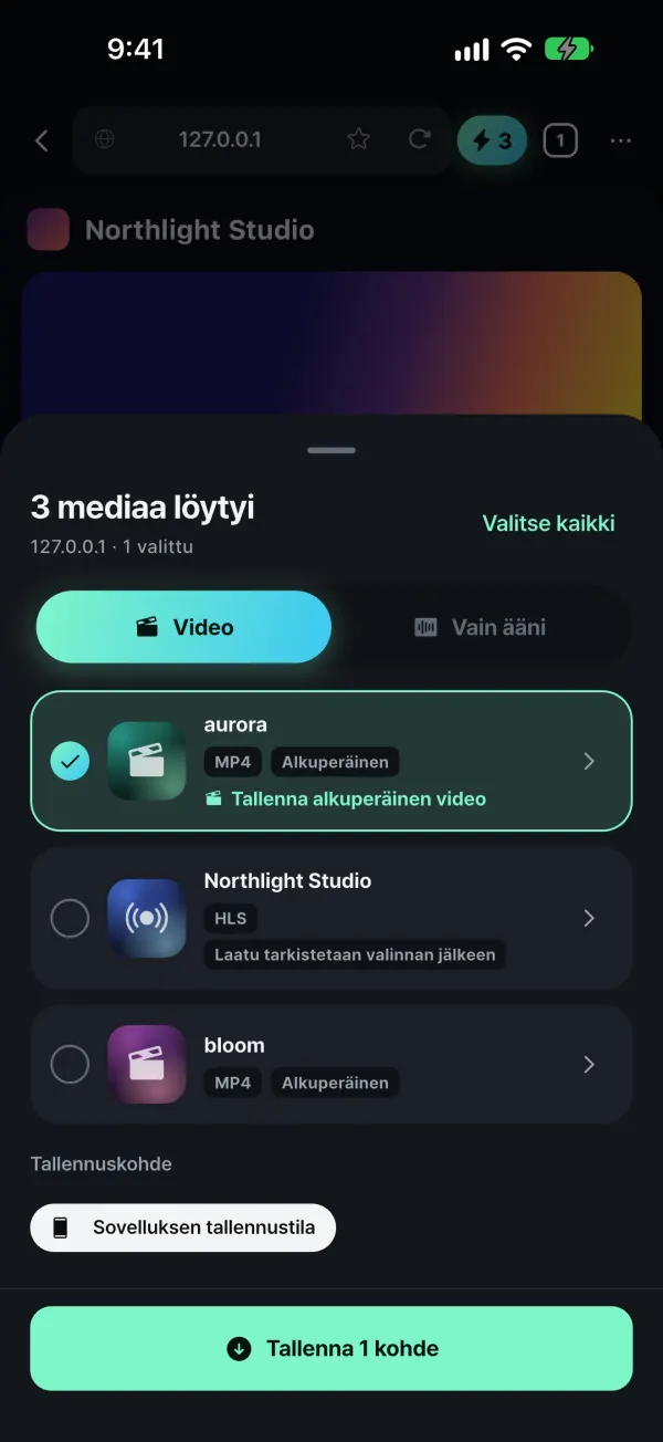 Tallenna omat mediasi