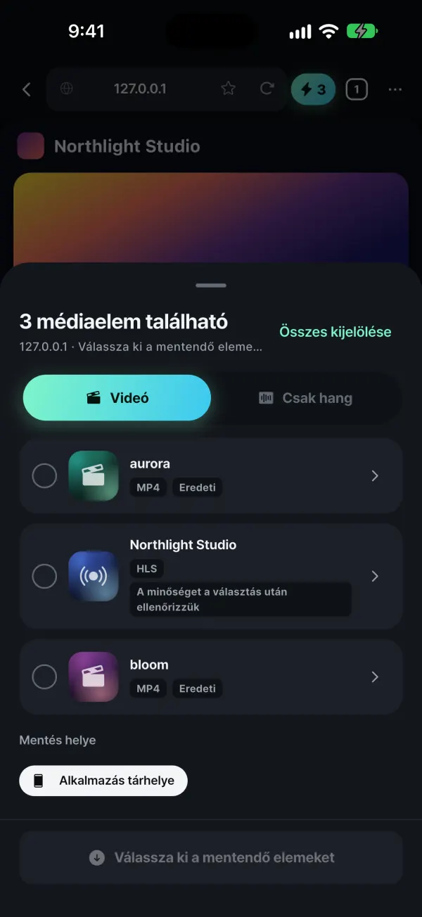 Felismeri a lejátszott médiát