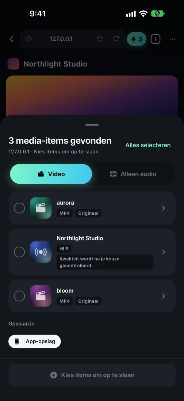 Herkent afspelende media