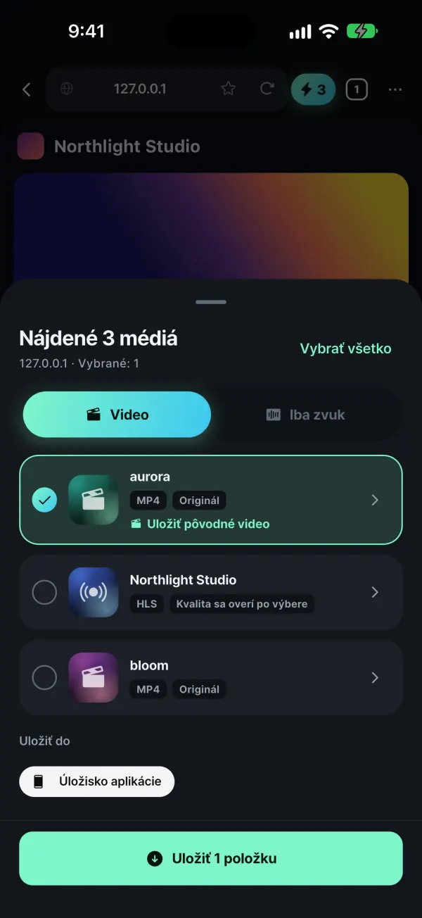 Ukladajte vlastné médiá