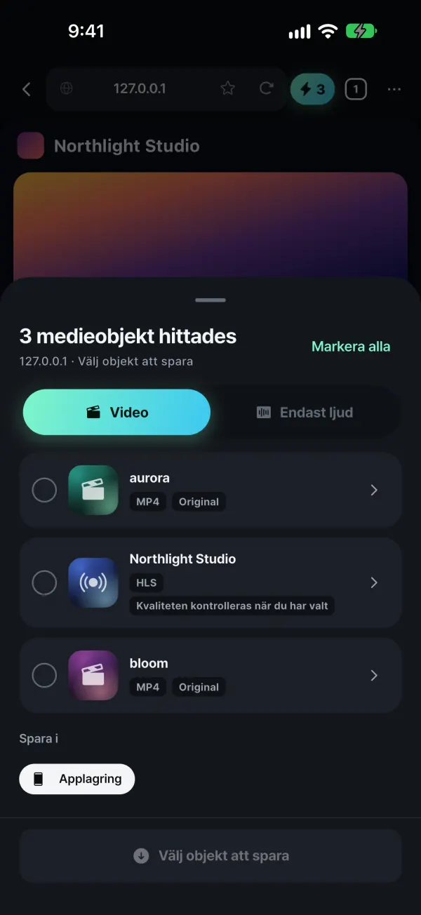 Hittar media som spelas