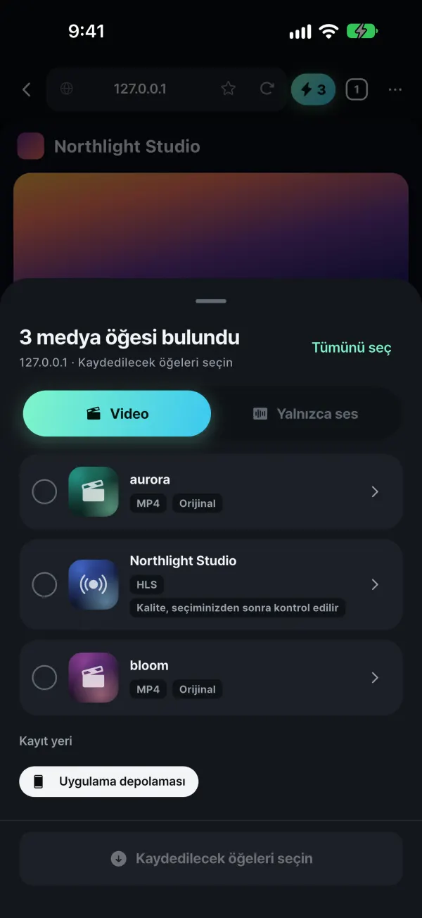 Oynatılan medyayı bulur