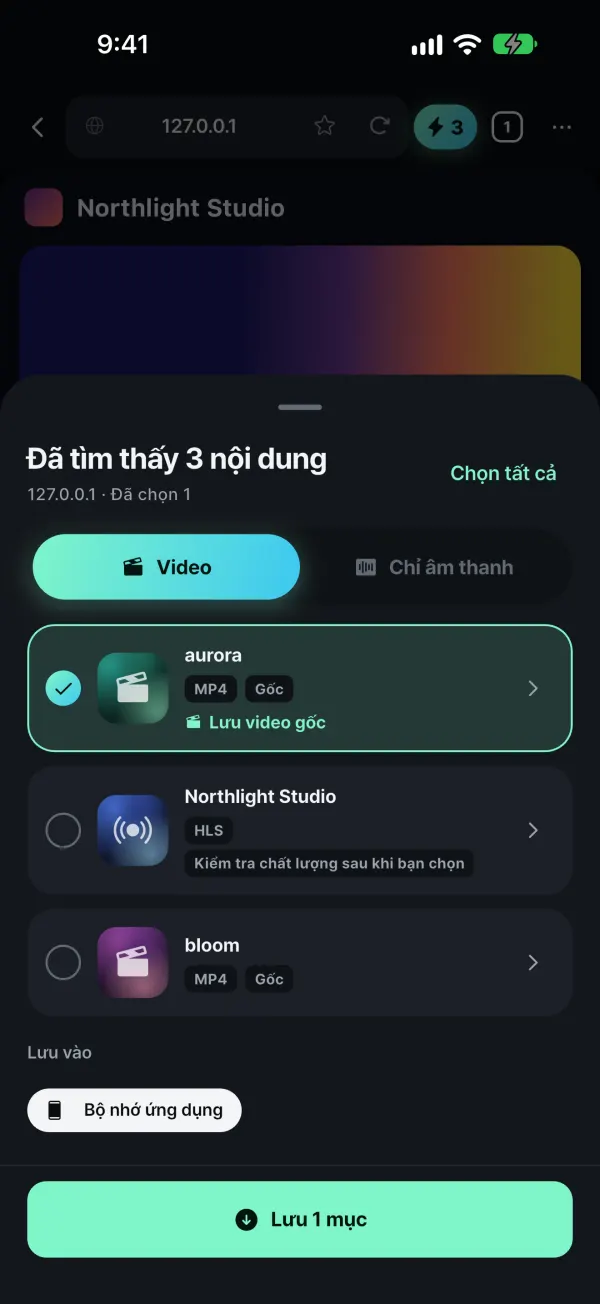 Lưu nội dung của riêng bạn